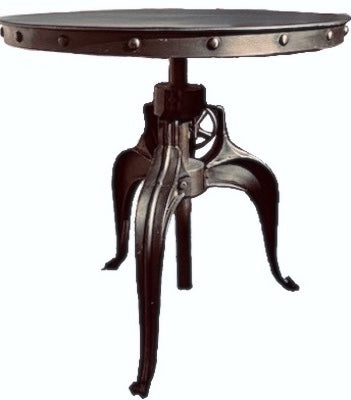 Industrial Antique Nickel Crank Bar or Coffee Tables