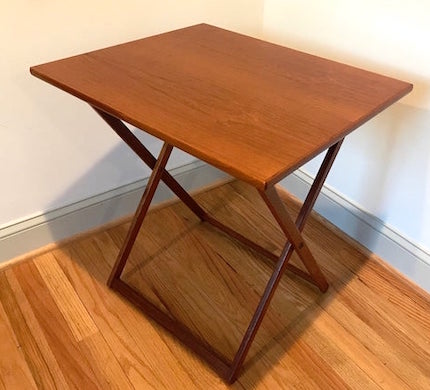 Mid Century Modern Danish Spottrup Furbo Folding Side/End Tables