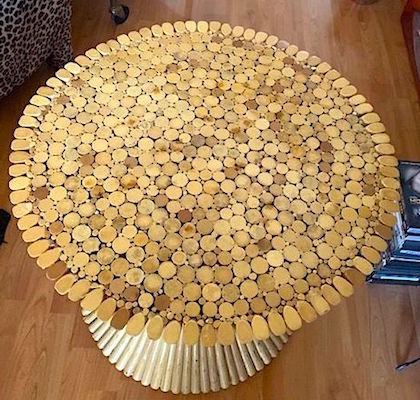 1980s Bent Bamboo "Sheaf of Wheat" McGuire Table