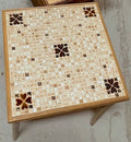 Mid Century Mosaic Tile Top Side Walnut Table