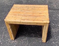 Split Bamboo Rattan End/Side Table