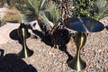 24'' Tall Plated Gold Pedestal End Table