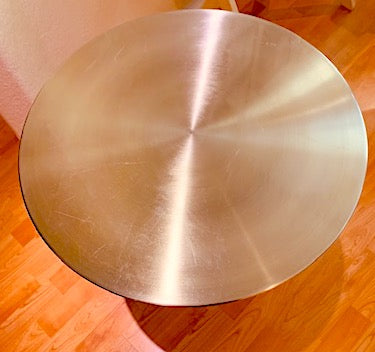 24'' Tall Plated Gold Pedestal End Table