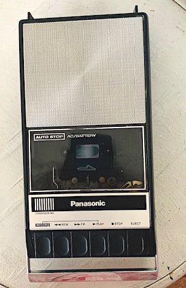 Vintage 1970 Panasonic Cassette Tape Recorder