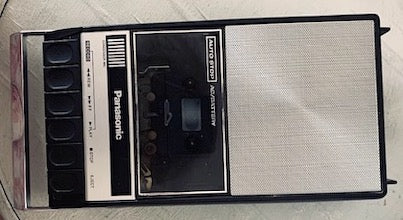 Vintage 1970 Panasonic Cassette Tape Recorder