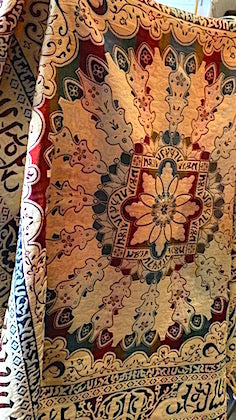 Vintage Square Fringed Wall Tapestry/Table Cloth