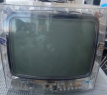 Vintage See-Through Clear Plastic RCA Portable TV