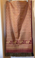 Vintage Folklore Jacquard Fringed Long Tapestry/Table Cloth