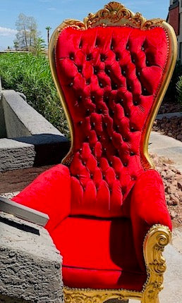 "Red and Gold" Baroque Throne Chair