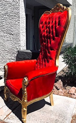 "Red and Gold" Baroque Throne Chair