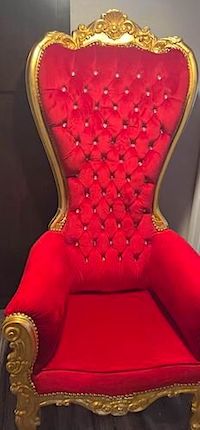 "Red and Gold" Baroque Throne Chair