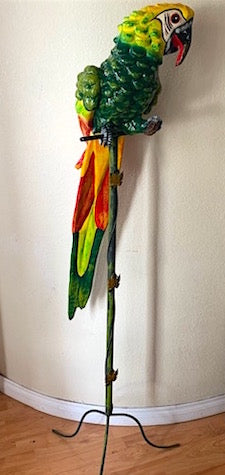 X-Large Papermachie Colorful Guacamaya on Stand