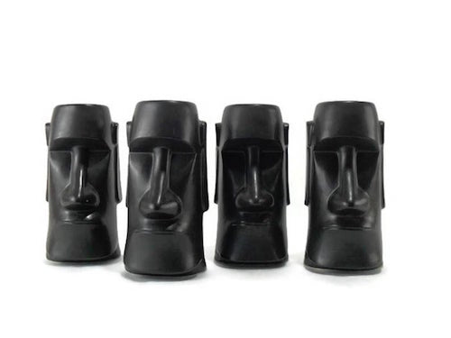 Vintage Tiki Mugs * Easter Island Moai Head *
