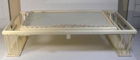 Mid Century Modern Multi-Faceted Tray with Reading Rack