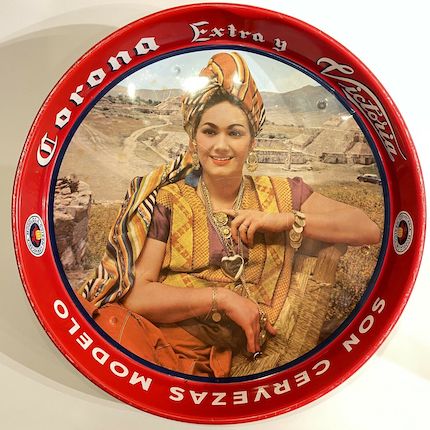 Corona Beer Round Tin Tray