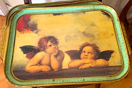 Florentine "Raphael Cherubs" Italian Trays