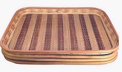 Rattan & Bamboo Serving Trays