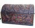 Vintage "Granada" Tooled Leather Camel Back Trunk