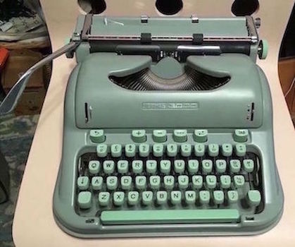 1960s Sea Foam Hermes 3000 Swiss Typewriter