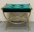 Vintage Demilune Gold Vanity Bench