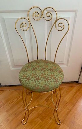 Vintage Vanity Gold Chair