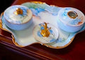 Antique France Vanity Dresser Tray Set