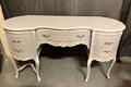 Vintage Silver Grey Kidney Shaped DressingTable