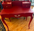 Vintage French Red and Gold Vanity