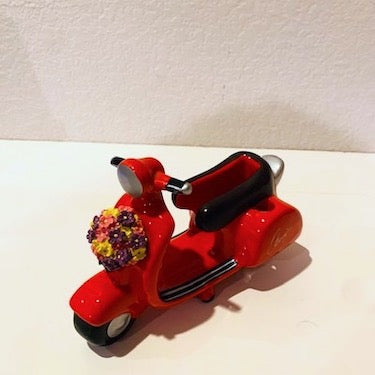 1980s Ceramic VESPA Scooter Desk Organizer