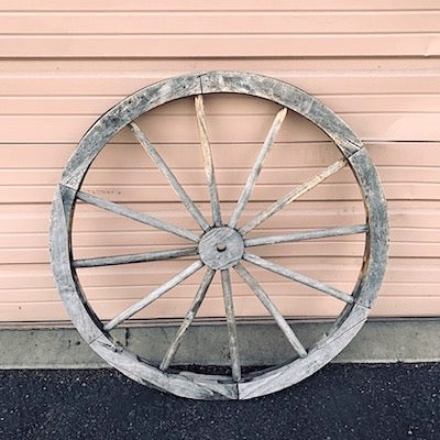 Old Withered Wood Wagon Wheel