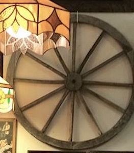 Old Withered Wood Wagon Wheel