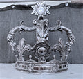 Large Silver Half Crown Wall Table Decor