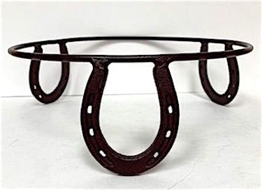 Western Green Glass Bowl with Rustic Metal Stand