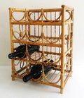 Vintage Rattan Wicker Wine Rack – Tabletop